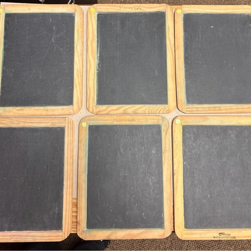 Slate Chalkboard Menu Board double sided 9.6 x 7.6” Portugal schoolhouse VTG